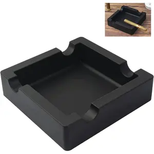 Outdoor cigar ashtrays unbreakable large ring gauge silicone ashtrays for patiooutsideindoorhome decor with 4 rest cigar holder ash tray minimalistic