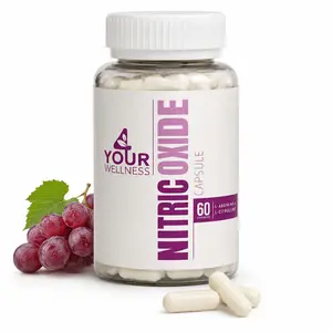 Plant-Based Nitric Oxide Booster Dietary Supplement Capsules - 60 Count, Gluten-Free, Non-GMO, Kosher, US User Support, Fitness Support, Blood Pressure Control