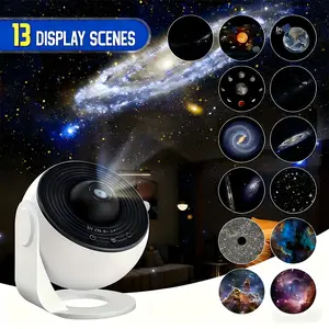 VanSmaGo Galaxy Projector Planetarium Night Light for Kids & Adults with 13 Realistic Scenarios Solar System Milky Way Adjustable Focus Quiet Auto-Off Ideal Gift for Home Decor