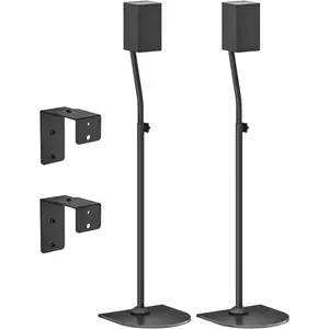 Speaker Stand Pair for Samsung Stands and Wall Mount - 33" to 42" Height Adjust Floor Stand for Samsung Surround Sound Rear Speakers with Keyhole & Thread Hole