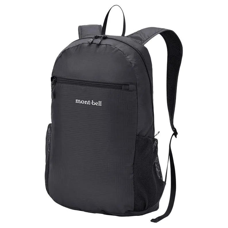 Montbell 15L Casual Lightweight Nylon Backpack, Versatile Design, Front Logo Print for Men and Women, Casual Lightweight Backpack