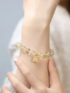 Natural Quartz & Agate Bracelet, Dual Material Stack, Luck Boost, Couple/friend Gift, Fashionable, Birthday/memorial Present