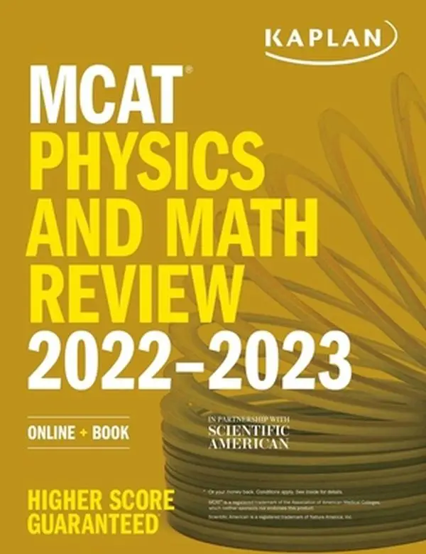 USED Book - MCAT Physics and Math Review 2022-2023: Online + Book by Kaplan Test Prep (Paperback) - english