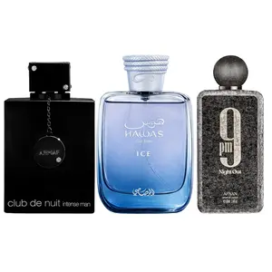 Rasasi Hawas Ice EDP 100ML + Armaf Club De Nuit Intense Edt 100ML + Afnan 9PM Night Out For Men - Deluxe Fragrance Bundle Multi Pack.