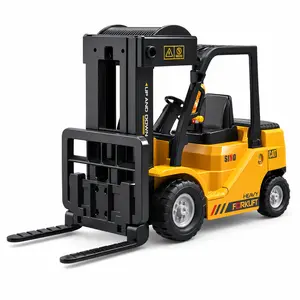1:24 2-in-1 RC Forklift, 11CH 4WD Alloy Construction Truck with Light & Spray, 2.4GHz Remote Control Toy for Kids