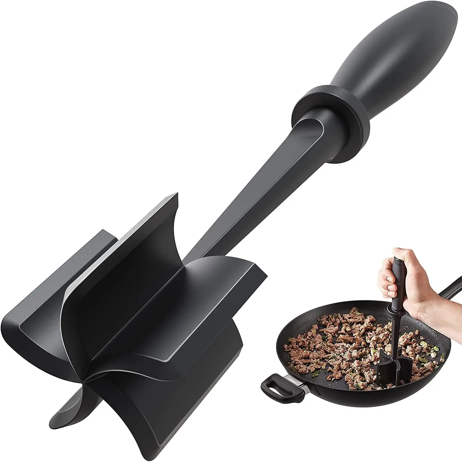 Silicone Meat Chopper, Durable Kitchen Tool, Heat-Resistant Household Cutting Utensil for Home Use, Multi-Functional Gadget for Mixing Sauces