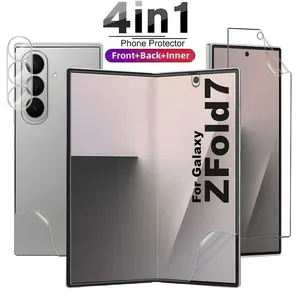 Four-In-One Durable Protective Screen Protector for Samsung Galaxy Z Fold 7/6/5, Tempered Glass Lens Protection, Compatible with Galaxy Z Fold 5/6/7, Accessories