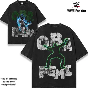 OBA FEMI V2 WASHED TEE, Wrestling Graphic Tee, Wrestler Shirt, Sports Shirt, Vintage Wresting Shirt, Wrestling Gift tshirts Menswear Top U