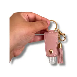 Small 30ml Refillable, Empty Travel Bottle Keychain Hand Sanitizer, Bottle Holder for Lotion, Sanitizer, Shampoo, etc