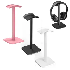 Desk Headphone Stand with Aluminum Hanger & Plastic Headrest, Headphone Hook, Universal Fit for AirPods Max, Sony, Bose, Beats, Enhance Audio Experience
