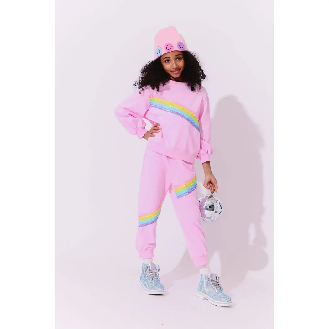 PINK RAINBOW STRIPE SET