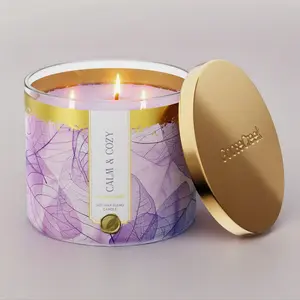 Goose Creek Candle Calm & Cozy Large 3-Wick Candle with Warm Vanilla Caramel Musk Aroma for Cozy Night Decor in Elegant Glass Jar - Gift