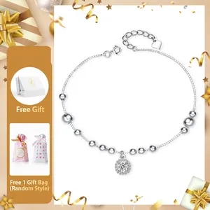 Moissanite Halo Beaded Copper Bracelet Perfect Birthday Engagement Wedding Anniversary Gift mothersdaygift