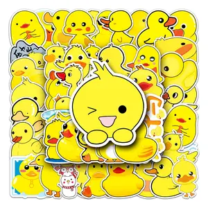 50pcs Kawaii Duck Animal Stickers, Fun Cartoon Waterproof DIY Decals for Luggage, Laptop, Bicycle & Car, Kids & Teens