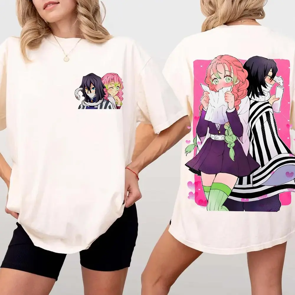 Obanai x Mitsuri Demon Slayer Character Shirt Unisex 2024 Hoodie Cotton Breathable Sweatshirt with Anime Lover Color Design - Streetwear, Womenswear