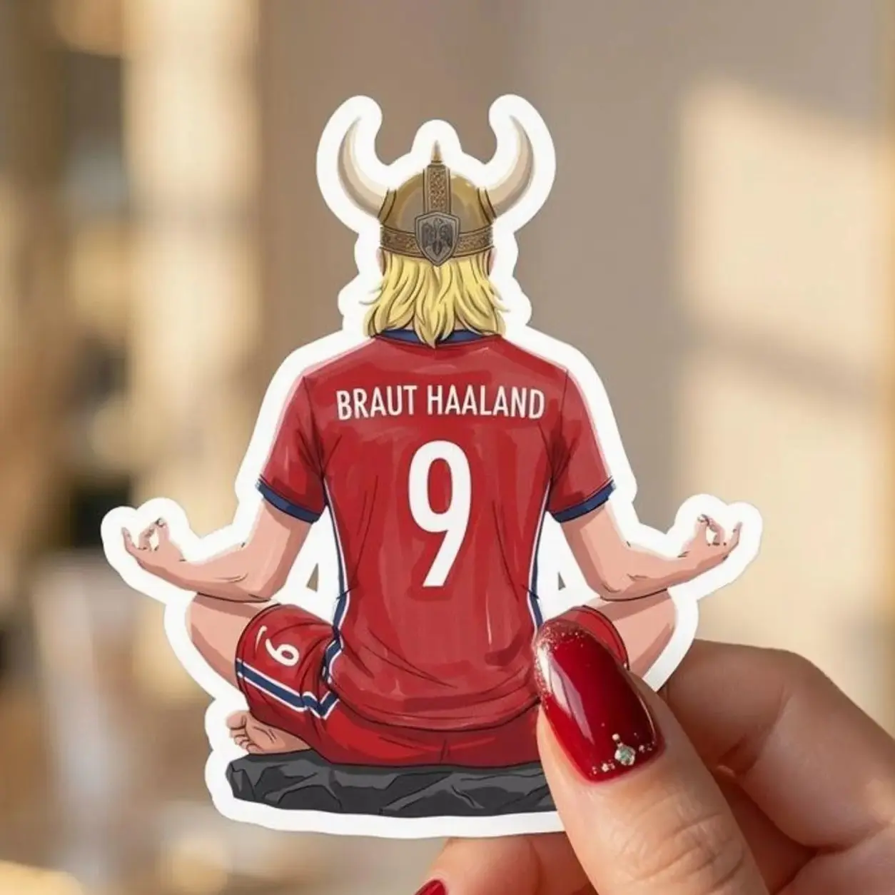 Limited Erling Haaland Meditation Sticker | Norway Soccer  Fan Merch