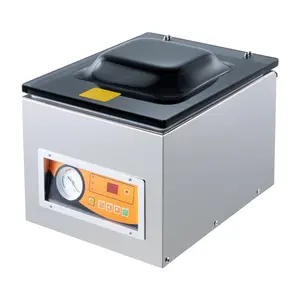 Stainless Steel Chamber Vacuum Sealer, 260W High Vacuum Sealing Power, Compact Kitchen Appliance, 10.2" Long Sealing Length, Suitable for Wet Foods, Meats, Ideal for Home Use