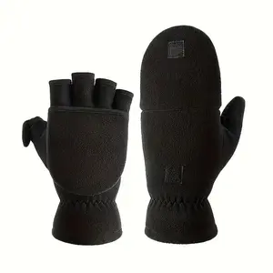 Convertible Fingerless and Full Finger Warm Gloves for Women - Convertible Hand Warmers with Elastic Cuffs, Lightweight Cold-Proof Gloves Suitable for Cycling, Running, Skiing, Motorcycle Riding - Durable Winter Gloves (Hand Washable/Machine Washable)