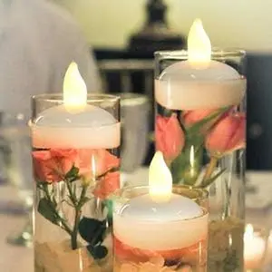 Floating Candles, Flameless Floating LED Tea Lights 12 Pack Waterproof Tealight Candles for Wedding Party Spa Home Indoor Outdoor Decor-Warm White