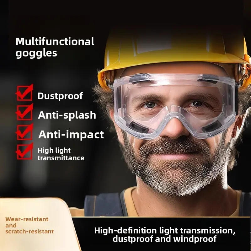Protective goggles - safety glasses for work, anti-splash, grinding, windproof, cycling glasses, eye protection, dustproof, breathable