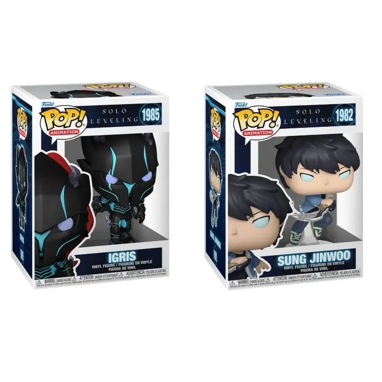 Funko Pop! Igris and Sung Jinwoo (2Pk Bundle) - (Solo Leveling) Anime - Vinyl Figure - Collectible