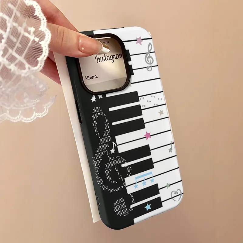 Musical note piano Suitable for iPhone 17, 16, 15, 14, 13, 12, 11 Case Perfect Gift Smart Phone Case iPhone 16 pro max cases Anti fall protective cover