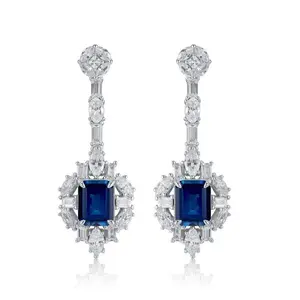 【411】Valentine's Flash synthetic gemstone Red Stone  Earrings