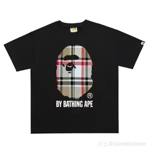 A Bathing Ape Bape Black Graphic Logo TShirt