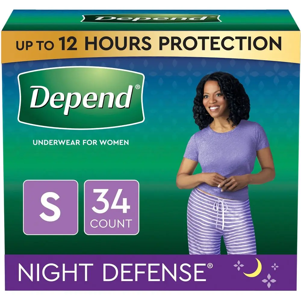 Depend Smooth Women's Adult Incontinence Underwear - Night Defense, Overnight