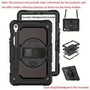 Applicable to Samsung A11/A9/A11+/A9Plus/S series tablet case, Tablet casing, anti-drop silicone rotatable Galaxy Tab S10 FE/S9 FE11 2025/2023 - anti-slip, scratch-resistant, adjustable stand and wristband