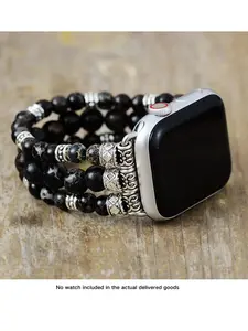 Elastic Replacement Band for Apple Watch Series Ultra 3/2 Se 1110 9 8 7 6 5 4 3 2 1, Natural Stone Turquoise Beaded Bracelet