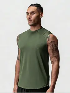 Men's Summer Sleeveless Sports Vest, Round Neck Casual Top, Breathable Quick-Dry Fabric, Ideal for Gym & Daily Wear