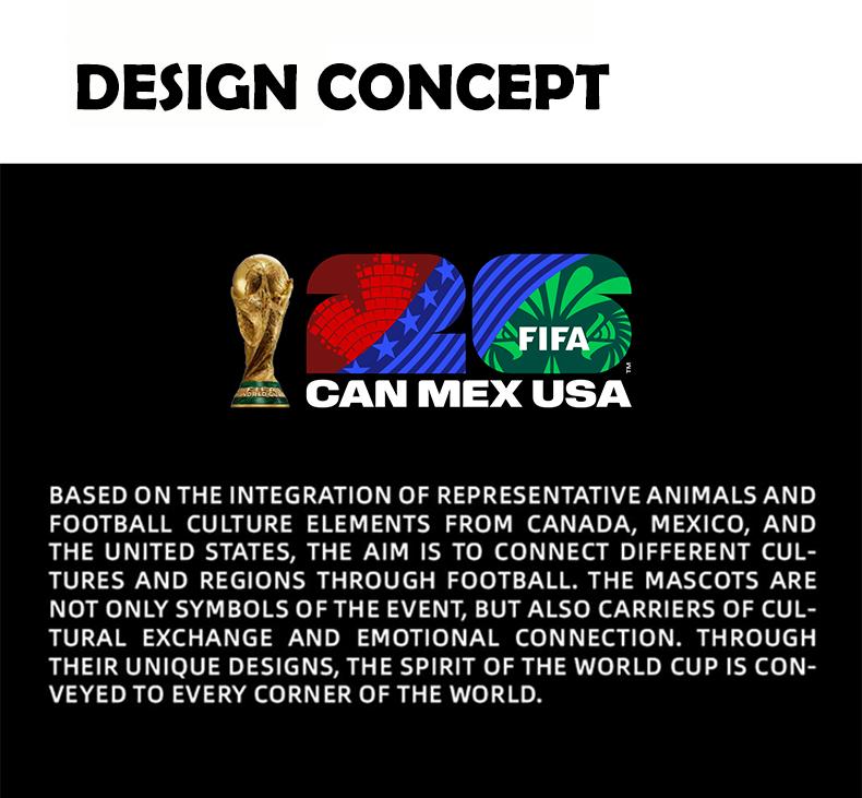 [Set of 3] FIFA 2026 World Cup Mascot Official Licensed Toy Figurines Collectable Soccer (Maple, Zayu & Clutch) Summervibes outdoorfun anime collectible,summerwins