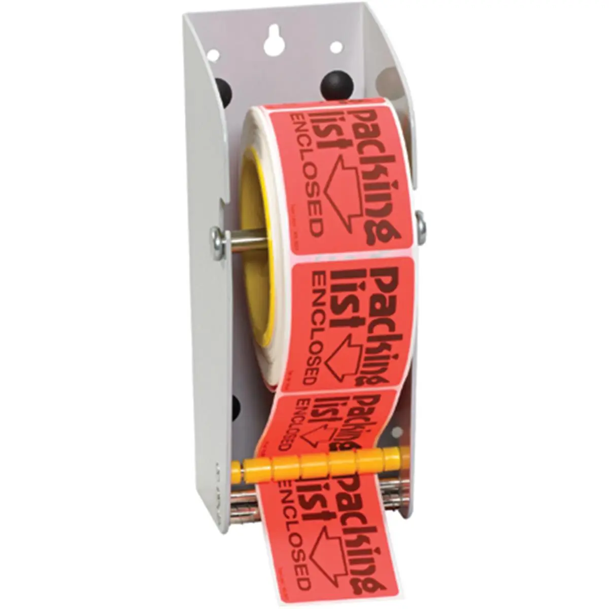 Box Partners LDM300 3 in. Wall Mount Label Dispenser - Heavy-Duty Desk Organization Tool with Pre-Drilled Holes, Easy to Load, Holds Rolls Up to 7" in Diameter for Office Stationery, Organization Ideas