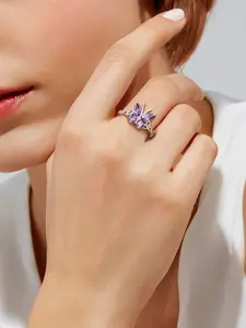 Suplight S925 Silver Moon Stone series Zircon Butterfly Celtic Knot adjustable ring Ladies Ring/holiday gift/memorial gift