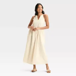 Women's Eyelet Maxi A-Line Dress - Universal Thread