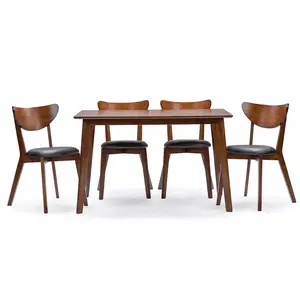 Baxton Studio Sumner Mid-Century Style 5-Piece Dining Set