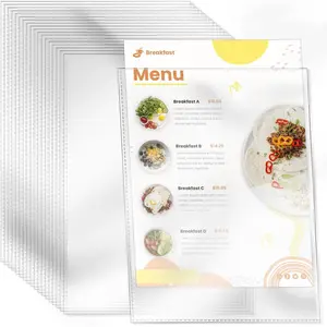 30 Pack No Holes Sheet Protectors, 8.5" x 11", Letter Size Heavy Duty Clear View Page Sleeves Protectors, Clear Paper Document Artwork Protectors