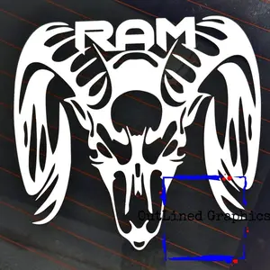 Dodge Ram Decal - Ram Decal - Dodge Decal - Rollin Coal Sticker - Dodge Sticker - Dodge Truck Decal - Gift For Him - Ram Horns Decal
