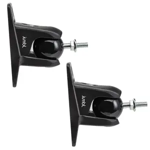 Jumbl SINSB7B ProGrip Ultra Stainless Steel Speaker Wall Mount Bracket Black Pair of 2 Thread Size 1/4-20 Holds up to 10 Lbs Robust Construction Enhanced Flexibility Easy Installation