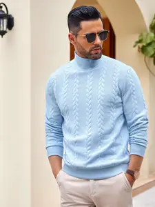 Fashion Warm Long Sleeve Knit Sweater for Winter, Simple Versatile Solid Color High Neck Pullover, Soft Skin-friendly Fabric, Daily Wear or Layering