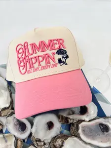 Summer Sippin' - Pink Vintage Trucker Hat