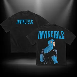 Mark Grayson Invincible War Comic Menswear Gift for Movie Fans Top Apparel Classic Oversized Seamless Simple Straight Man Designer Shirts Men's Regular Fit Floral Print Tee Heavyweight Cotton T-Shirts Featuring Epic Panther Design