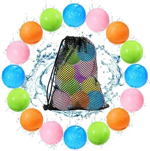 16Pcs Reusable Self Sealing Water Bomb Balloons Water Splash Balls, Summer Pool Beach Water Toys for Kids Boys Girls Ages 3-12, Fun Outdoor Activities Water Game Toys