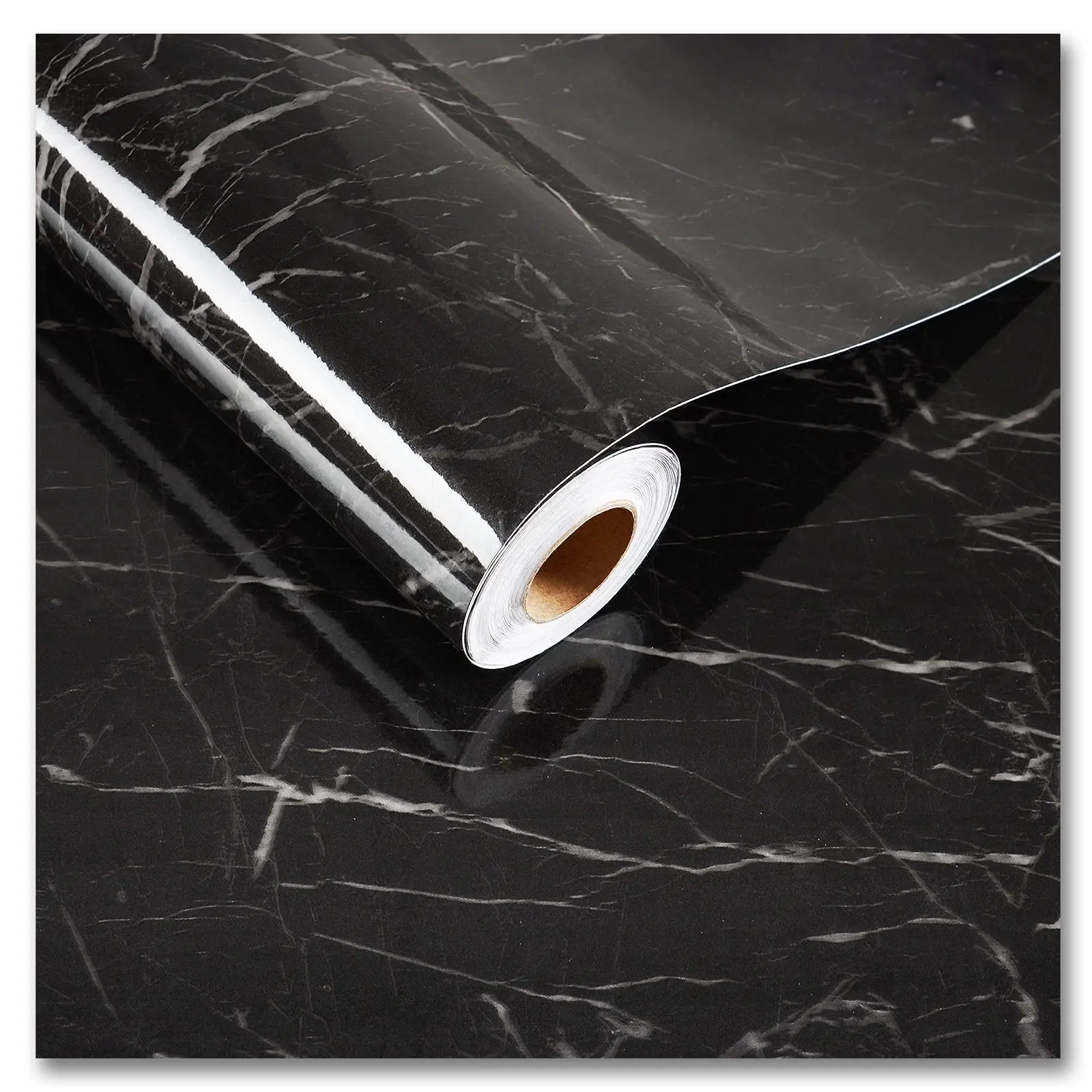 Premium Peel and Stick Wallpaper - 0.15mm Thick Modern Patterned Waterproof Removable Marble Decorative Cover Film, Renter-Friendly Colored Contact Paper for Bathroom Backsplash Paneling & Kitchen Renovation (Countertop, Cabinet, Furniture Surfaces)
