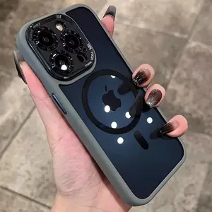 Luxury Acrylic Clear Magnetic For Magsafe Wireless Charge Case For iPhone 15 14 13 12 11 16 Pro Max Hybrid Shockproof Hard Cover