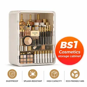 Large Capacity Makeup Organizer, Cosmetic Storage Box with Brush Holder, Desktop Vanity Organizer for Skincare & Cosmetics, Bathroom Bedroom Dressing Table #SummerVibes