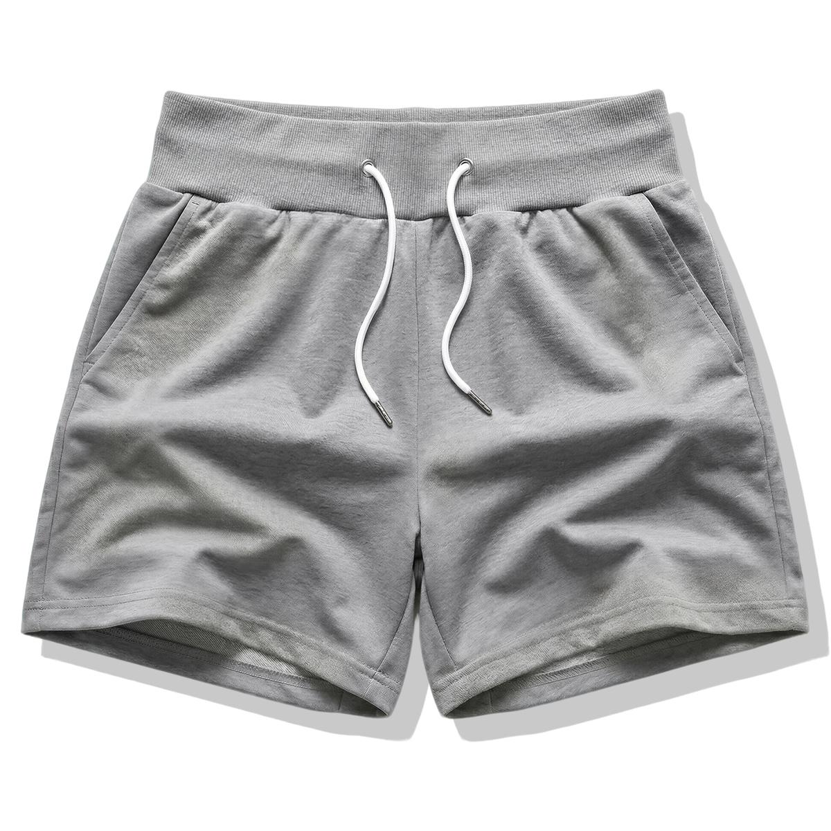 Women’s summer shorts set, suitable for casual sports and everyday activities; solid color; drawstring waist; women’s shorts.