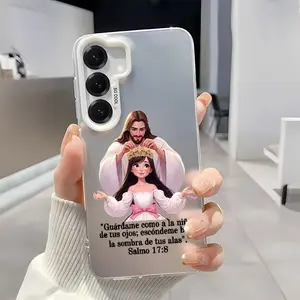 Divine Crown Blessing Soft Silicone Phone Case For Galaxy S26/S26Ultra/S26Plus/S25/S25Ultra/S25Plus/S24/S24Ultra/S24Plus/S24fe/S23/S23Ultra/S23Plus/S23fe/S22/S22Ultra/S22Plus/S21/S21Ultra/S21Plus Shockproof|Full Camera Protection|Anti-Scratch