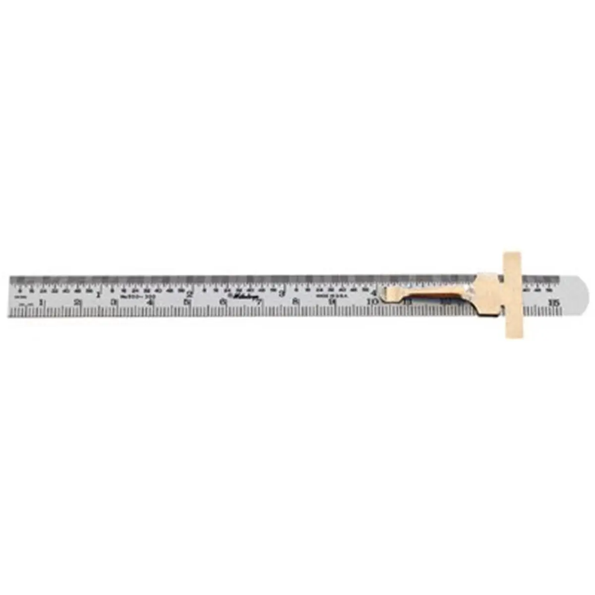 Mitutoyo Stainless Steel Pocket Rule, 6 in/150 mm Dual Scale Flexible Ruler with Pocket Clip,.004" Acc.